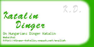 katalin dinger business card